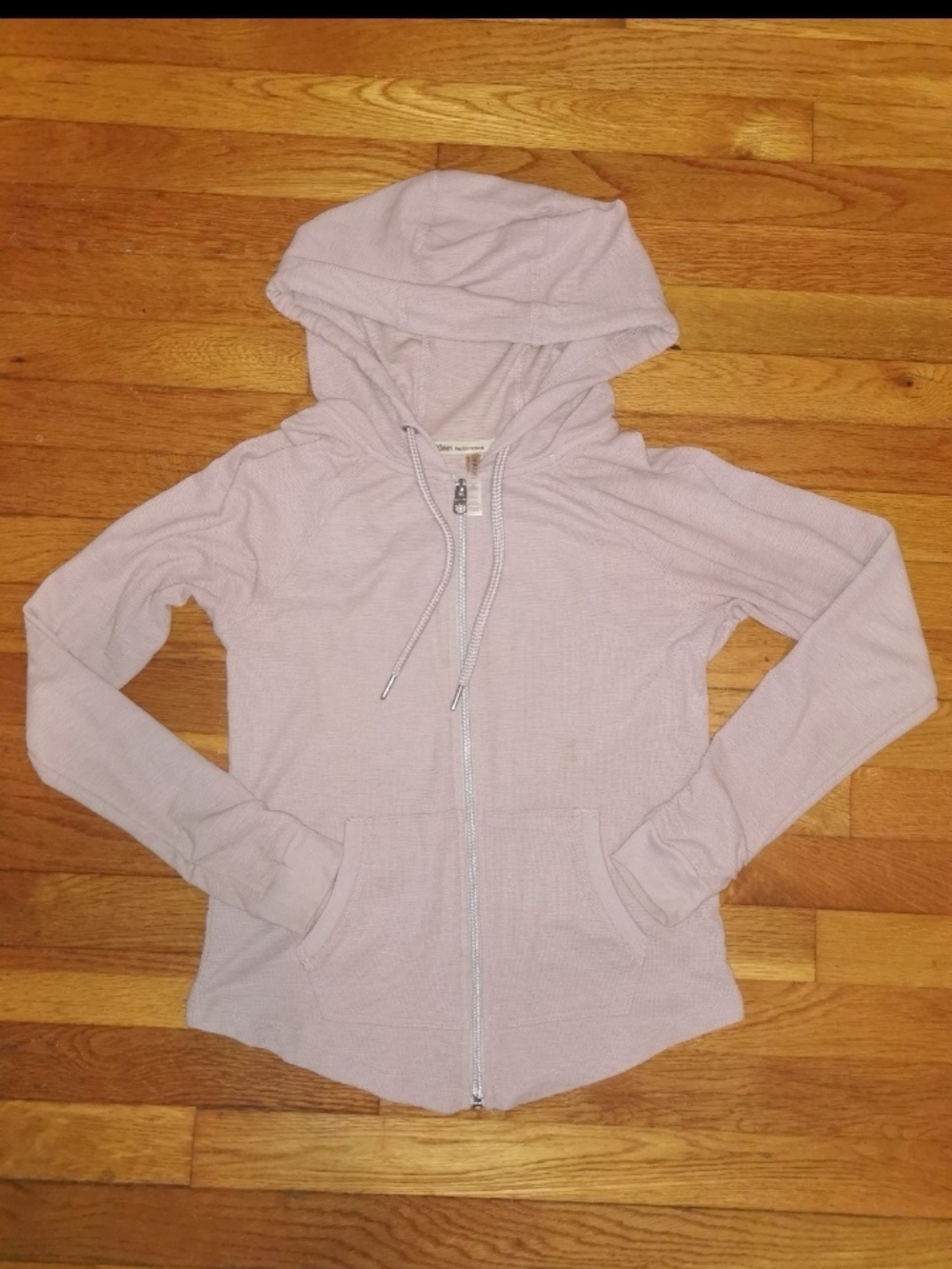 Calvin Klein Performance Womens Hooded Jacket Full Zip Light Pink XS